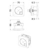 nuie MDPB01 Modern Bathroom Dual Flush Square Push Button for
