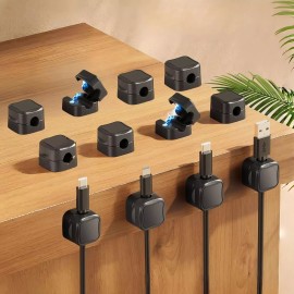 Unbranded 12 Pcs Magnetic Cable Clips Spring Cord Organizer Holder Desk  Cord Holder