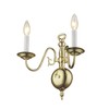 Livex Lighting 5002-02 Williamsburg 2 Light Polished Brass Wall Sconce