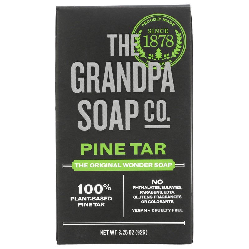 Grandpas The Soap Co. Pine Tar Bar Soap, Plant Based,