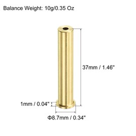 PATIKIL 10g Golf Brass Tip Weights Graphite Lead Tip Assembly Parts 8.7mm Plug Insert for Carbon Wood Steel Shafts Copper