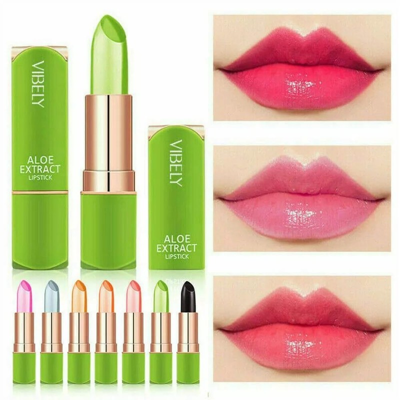 Aloe Vera Color Changing Lipstick, Long Lasting Moisturizing Jelly Lip