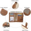 SENDEFN Small Wallet for Woman Leather RFID Blocking Bifold Zipper