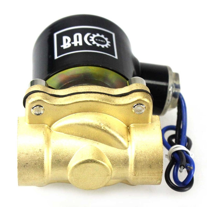 BACOENG 1/2"BSP AC220V Brass Electric Solenoid Valve N/C for Air
