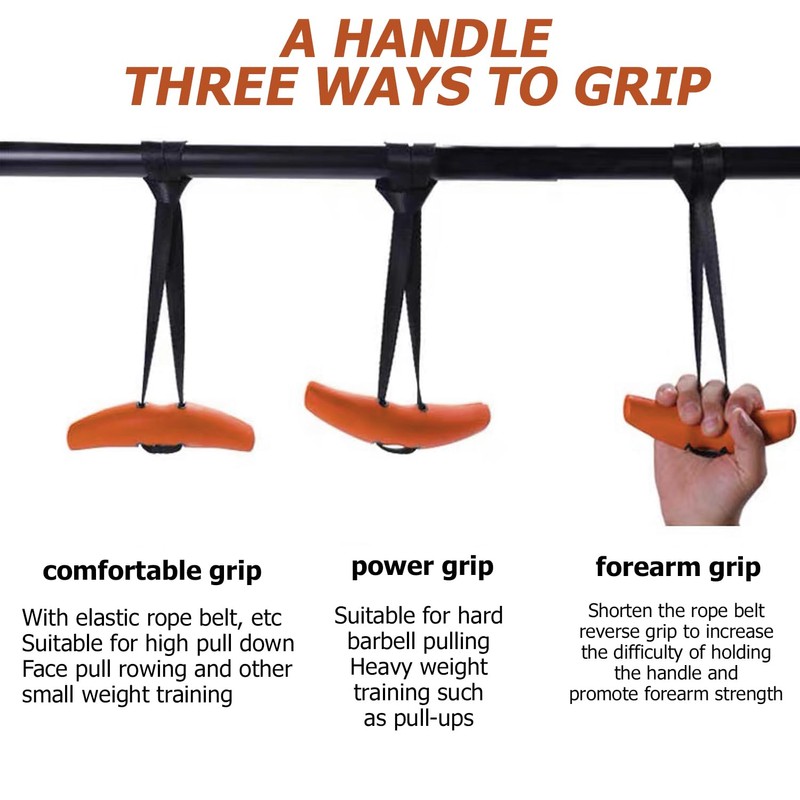 1 Pair of Fitness Grips, Rowing Handle with Adjustable Resistance