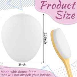 Heigble 15 Pcs Replacement Pads for Back Lotion Applicator for Your Lotion Wand Self Adhesive Replacement Pads (No Applicator)