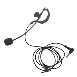 Referee Communication Headset 3.5mm Wired Earpiece Earphone Soccer Football Coach Communication Boom Mic Headphone for Ejeas V4 V6 Radio (G Shape)