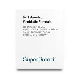 Supersmart - Full Spectrum Probiotics Formula 36 Billion CFU per Day (20 Synergistic Strains) - Digestive Health - Gut Flora Health - Immune Support  