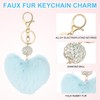 PATIKIL Faux Fur Pom Pom Keychain, Artificial Cute Puff Ball