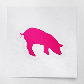 Decal Stickers of Pig (Pink) (Set of 2) Premium Waterproof Vinyl Decal Stickers for Laptop Phone Accessory Helmet Car Window Mug Tuber Cup Door Wall Decoration - ANDstice5735aPI