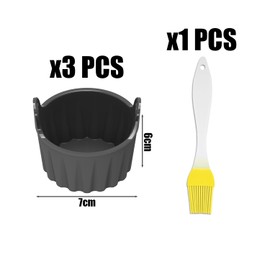 3 Air Fryer Egg Molds, 1 Oil Brush, Scone Box For Air Fryer, Egg Molds For Baking, Food Grade Poached Egg Molds, Cupcakes