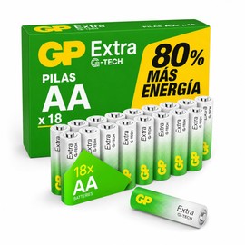 GP Pilas AA, Paquete de 18 Baterias AA, 1.5V LR06 | Pila AA de Larga Duración y Alto Rendimiento para Juguetes, Mandos, Relojes, Controles y Uso Diario