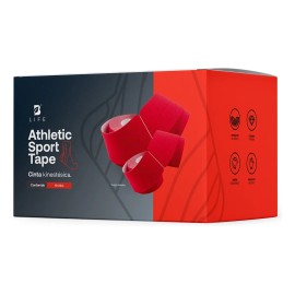 B-Life Cinta Kinesiológica Deportiva | Color Rojo | 4 Colores Disponibles | Athletic Sport Tape | Sujeción Muscular, Rehabilitación y Rendimiento Deportivo