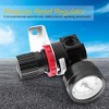Pressure Regulator, Air Pressure Gauge Regulating Valve AR2000 Fittings Set,