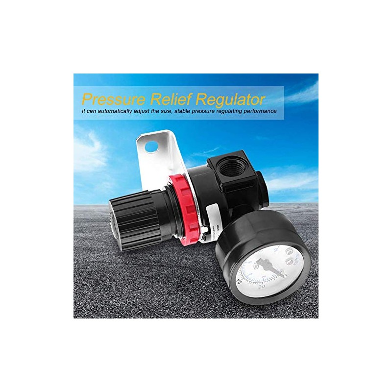Pressure Regulator, Air Pressure Gauge Regulating Valve AR2000 Fittings Set,