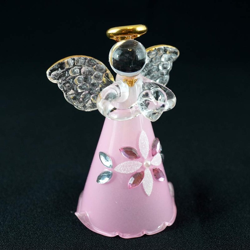FGK115DT Cute Handmade Glassware Little Prima Angel Bell