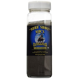 Sure Shot Sid’s Gunpowder Seasoning – All-Purpose BBQ Rub & Grill Seasoning for Beef, Steak, Ribs, Pork, Chicken, Vegetables – Smoky Flavor with Activated Charcoal, 28 oz