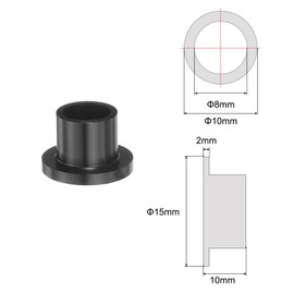 QUARKZMAN Pack of 8 Fret Bushings Plastic Bearing 8mm Bore x 10mm OD x 10mm Length Black POM Bushings