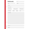 PRICARO 5 x A6 Punched Telephone Notepad Red