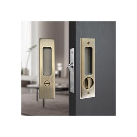 Sliding Door Lock Keyless,Pocket Door Lock，Cyan Retro Mortise Lock Sliding Door,Rectangular Recessed Handle Wooden Door Lock,160mm