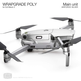 WRAPGRADE Main Device Skin Compatible with DJI Mavic2 (Airforce Silver)
