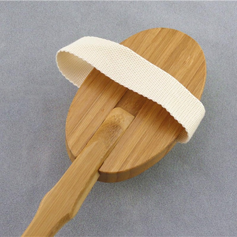 Cepillo de Bambú con Mango Desmontable para Exfoliación Corporal y