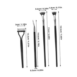IWOWHERO 5pcs Folding Angle Scalloped Lash Brush Mascara for Lash Volume Enhancement
