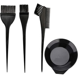Juego de 4 cepillos y cuencos de color para teñir el cabello, 4 piezas, herramienta de tazones para mezclar, peine de tinte para teñir el cabello, apl