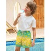 BoysSport Beach Quick DryDrawstring Board ShortsYellow Green BananaSwim Trunks10 Years