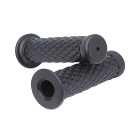 Alpha Depot Handle Grips, 0.9 inches (22.2 mm), Bike Grips, Diamond Pattern, Diamond-Cut, Universal Use, Left and Right Set, Retro Non-Piercing (Black)