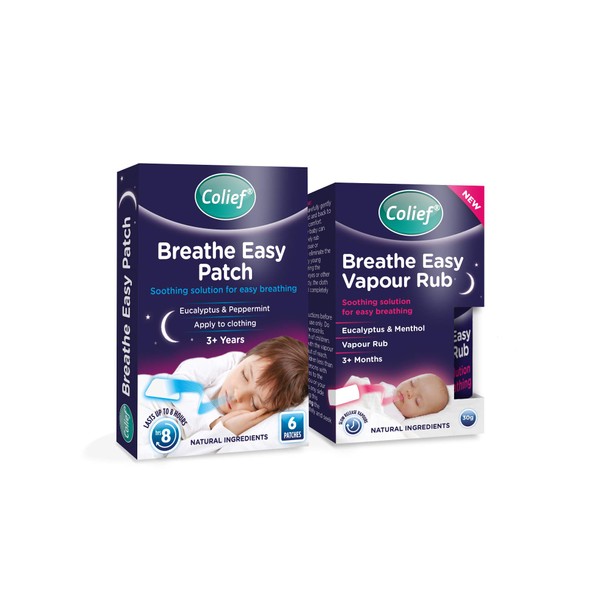 Colief Breathe Easy | Vapor Rub & Patches Bundle | Soothing Chest and | Decongestant Solution for Breathing, Clear