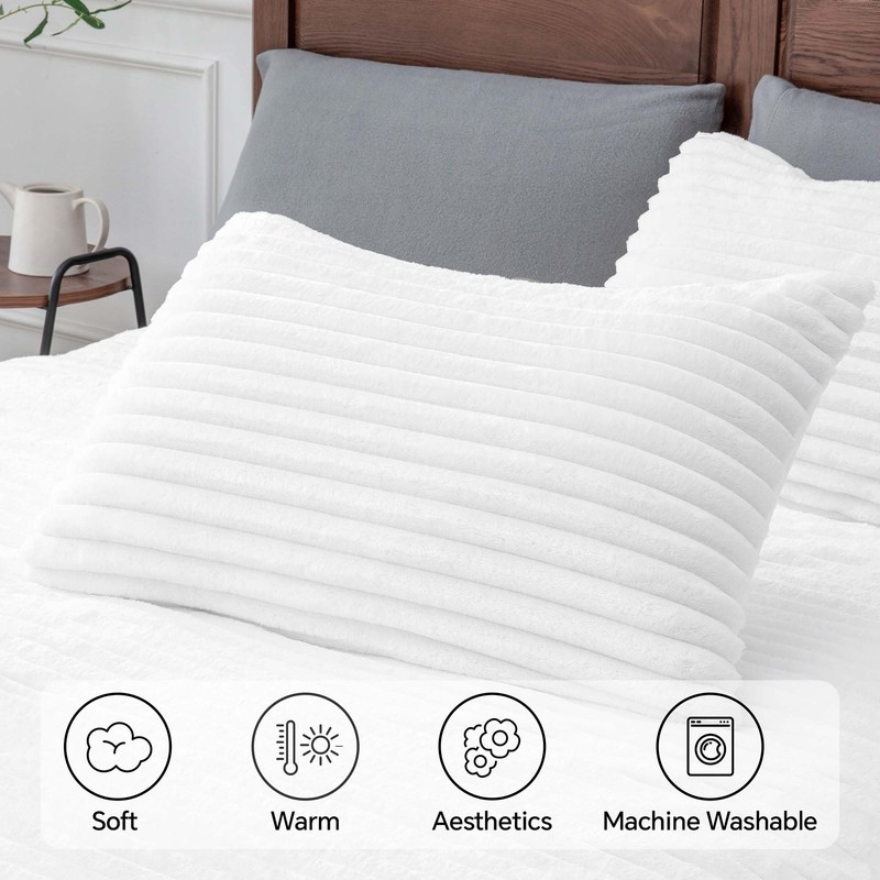 BEDELITE Fleece California King Comforter Set -Super Soft & Warm