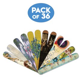 Creanoso Famous Classic Art Series 2 Emery Board (36-Pack) Uniquely Designed Nail File for Gift Giveaway