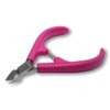 Cuticle Nippers Stainless Steel Pink Handle Manicure Pliers Cutting Length