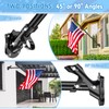 1" Flag Pole Holder for Outside House, REERON 2-Positions Metal