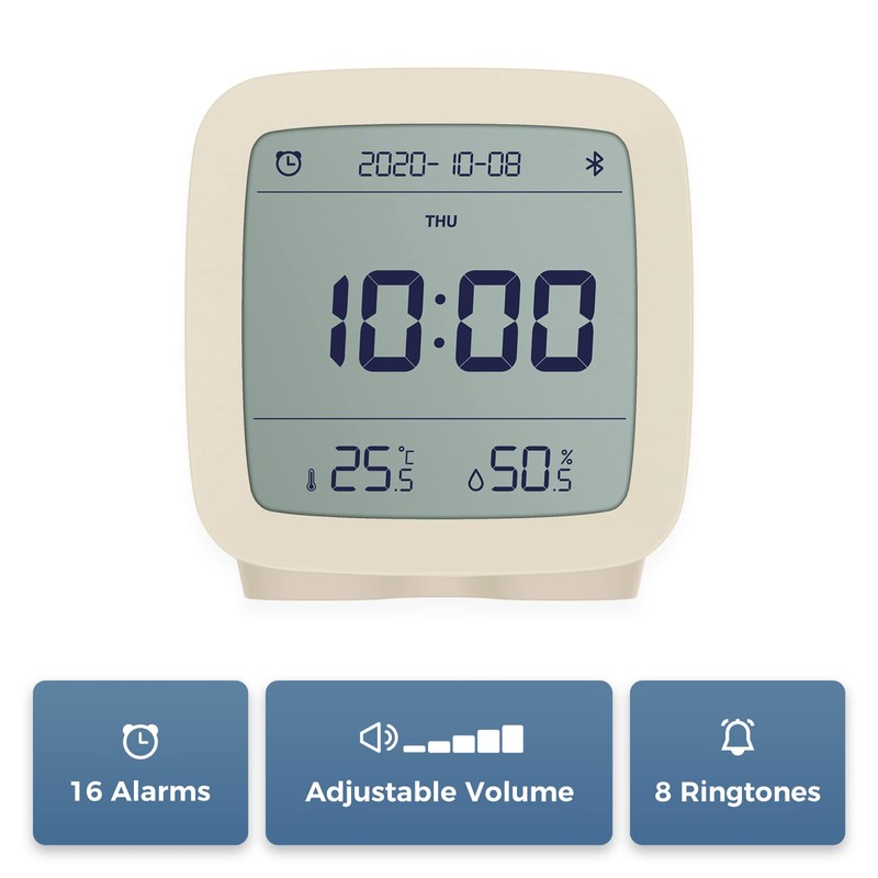 qingping Bluetooth Alarm Clock, Works with Mi Home, Smart Digital