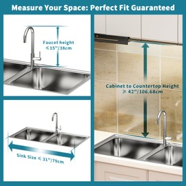 HOWDIA Stainless Steel 2-Tier Over The Sink Dish Drying Rack with Utensil Holder, Large, for Kitchen Counter