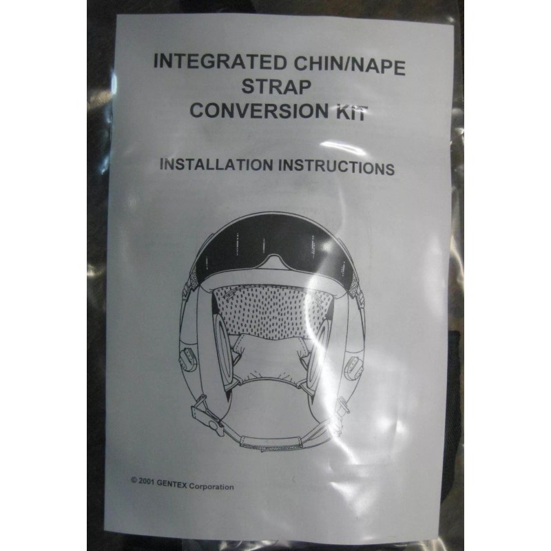 Gentex HGU-55/P HGU-68/P chin/nape set, flight helmet Large, Black Leather