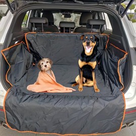 SEMINISMAR Dog Boot Protector, Boot Sill Protection Boot 180 x 105 cm, Boot Protection Mat Dog, Dog Blanket, Car Boot Cover, Dog Blanket for Car Rear Seat, Waterproof and Scratch-Resistant, Black