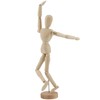 YUENPUN 4 PCS 8.4 Inch Wooden Figure Model, Posable Wooden