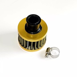 Unbranded 12MM GOLD MINI AIR OIL BREATHER FILTER MITSUBISHI CARBON FIBER 3000GT ECLIPSE