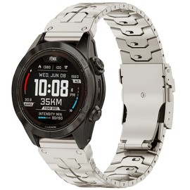 synsing No Tool Needed 22mm Titanium Band Compatible for Tactix 8 47mm/Fenix 8 47mm/7/6 Pro/Forerunner 965,26mm Metal Quick Fit WatchBand for Tactix 8 51mm/Instinct 3 50mm/Fenix 8 51mm/7X Pro/6X Pro