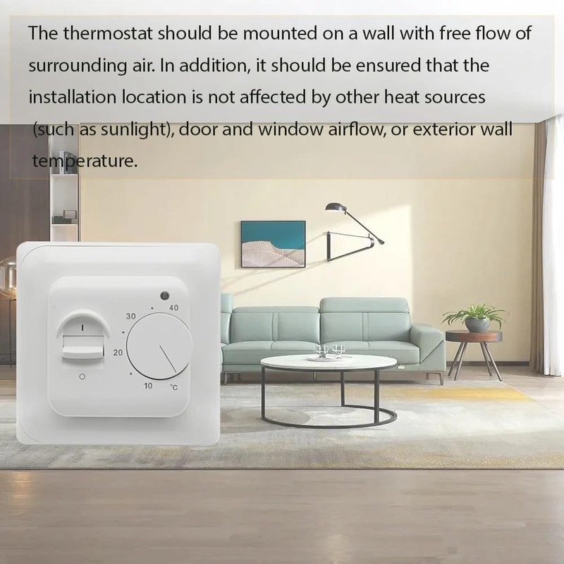DollaTek Home Nonprogrammable Thermostats Electric Heating Manual Thermostat Underfloor Appliance