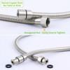 Angle Simple Brushed Nickel Shower Hose 59", Stainless Steel Replacement
