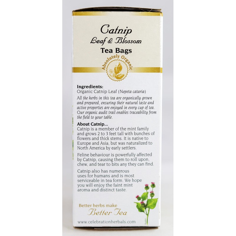 Celebration Herbals Organic Catnip Leaf and Blossom Tea Caffeine Free