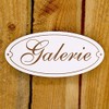 Oval Door Sign with Gallery Motif 15 x 7 cm