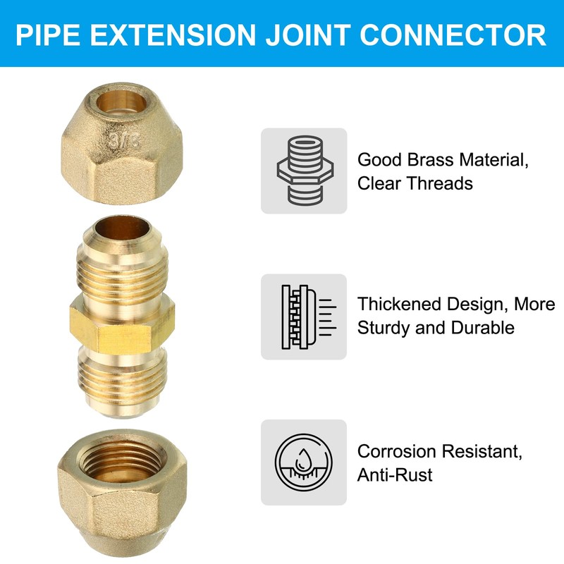 PATIKIL Pipe Extension Joint Connector, 1 Piece Free Welding AC