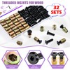 32 Sets Furniture Screw Nut 1/4-20 x 3/4" Threaded Inserts