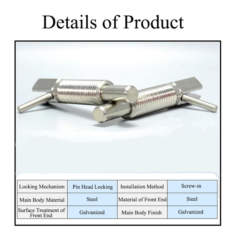 Stainless Steel Spring Thread Plunger with Rod L-Shaped Positioning Pin