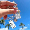 [ALOHAMONI] BOARDING PASS Flight Keychain Acrylic Key Holder Airport Route